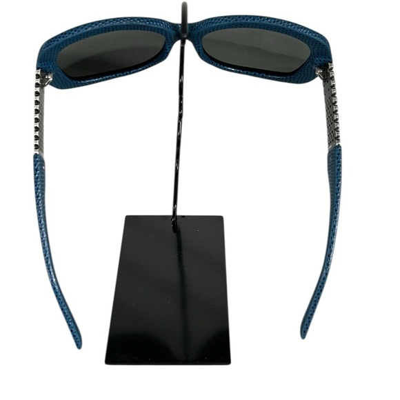Tory Burch Stylish Blue Square Sunglasses w/ Orange Case main image 9